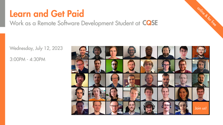 CQSE Workshop – Learn and Get Paid