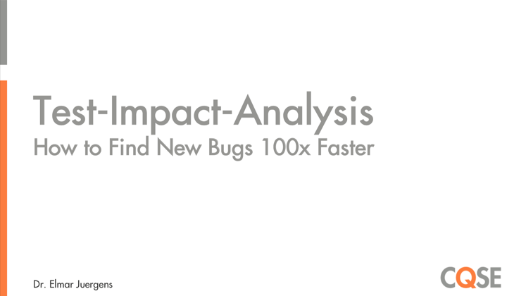 Talk Accelerate 2018: Test Impact Analysis: How to Find New Bugs 100x Faster